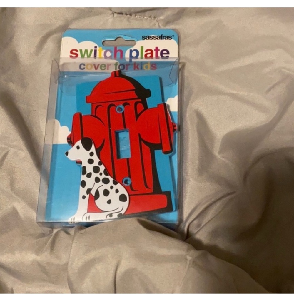 Red fire hydrant light switch cover